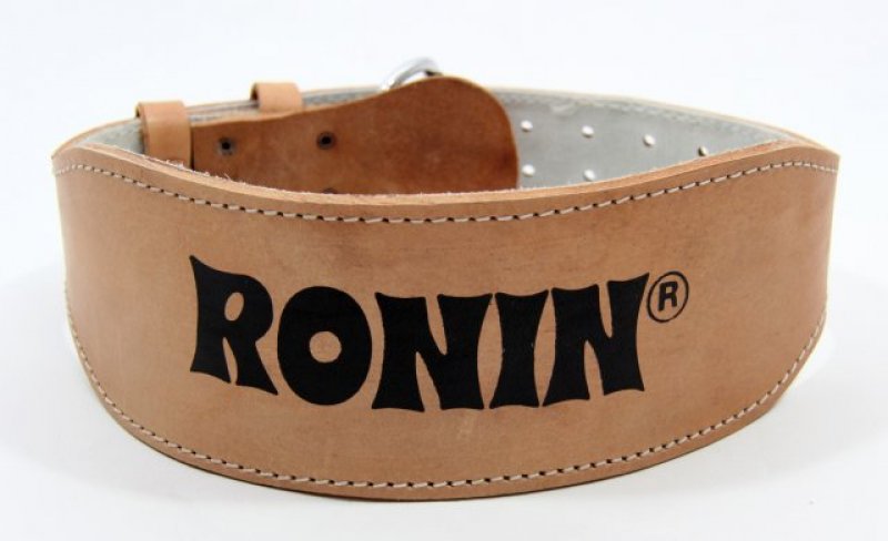 Kožený fitness pásek Ronin - hědý