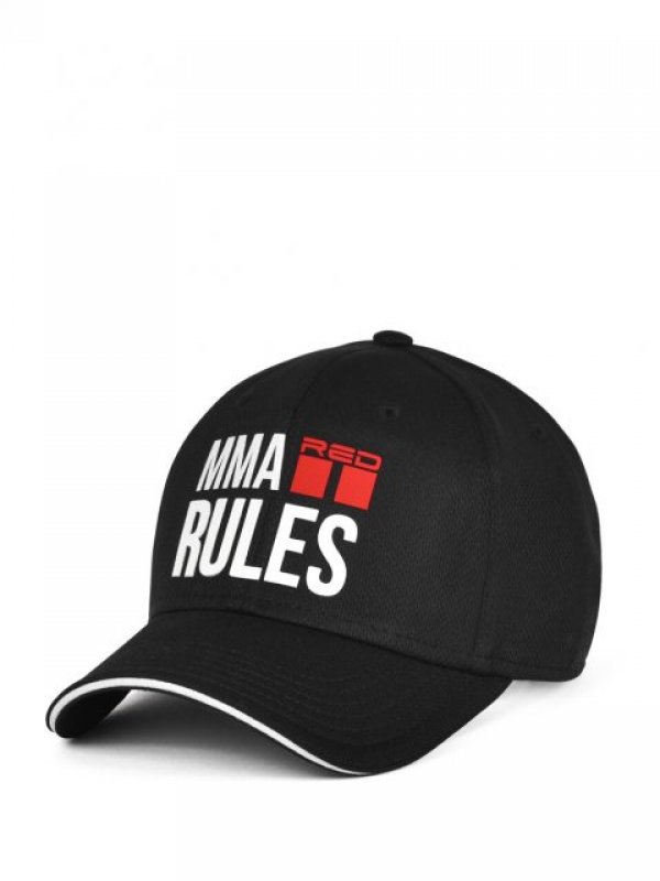 Kšiltovka "MMA RULES Black/White Cap" Double Red
