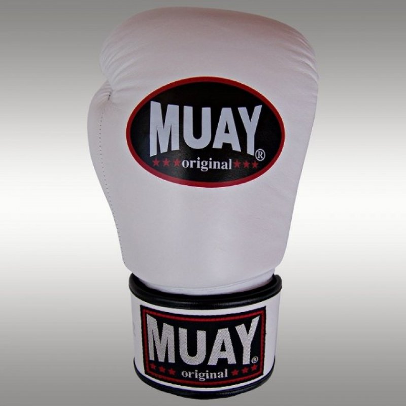 Thaibox rukavice MUAY bílo-černá