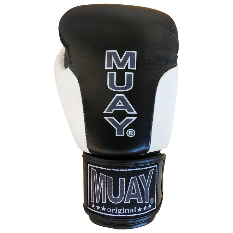 Thaibox rukavice MUAY Premium černo-bílá