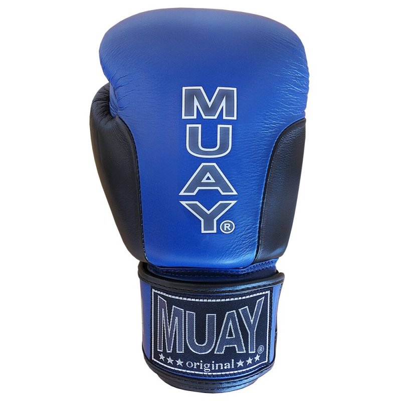 Thaibox rukavice MUAY Premium černo-modrá