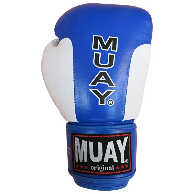 Thaibox rukavice MUAY Premium modro-bílá
