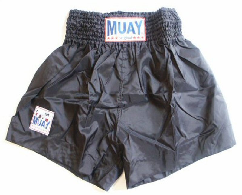 Thajboxerské trenky 001 „Nylon“  -  Muay - černá