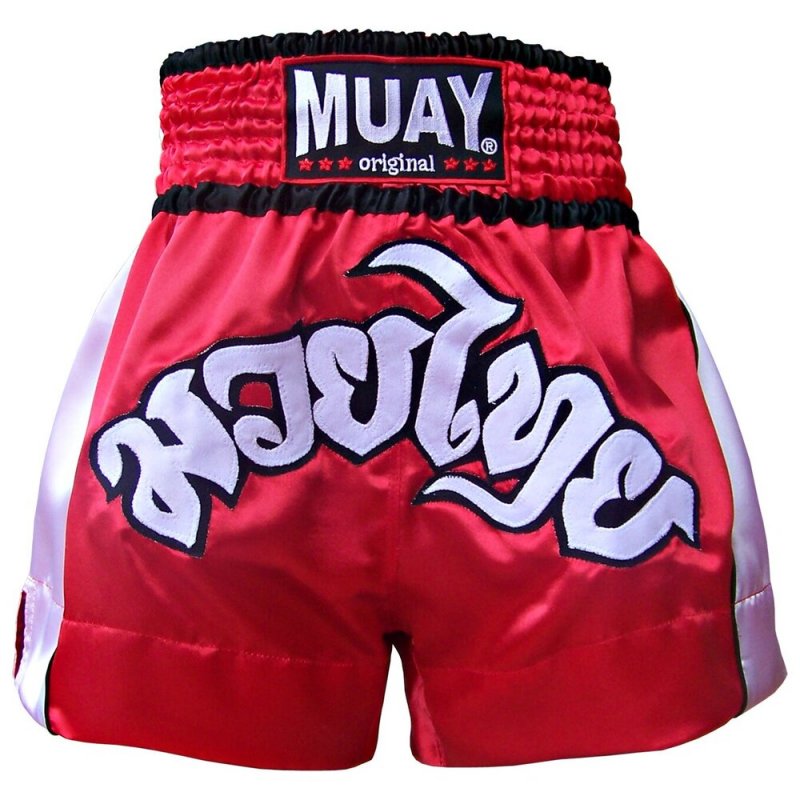 Thajboxerské trenky 547 „MUAY short red/white“