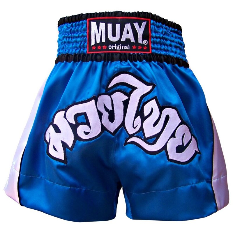 Thajboxerské trenky 548 „MUAY short blue/white“