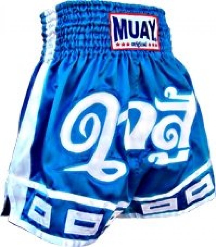 Thajboxerské trenky 580B „Fighter Heart blue“  -  Muay