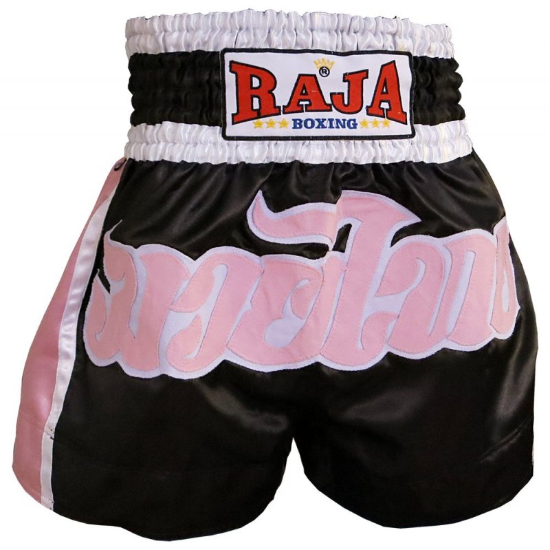 Thajboxerské trenky RAJA „černá-růžová“
