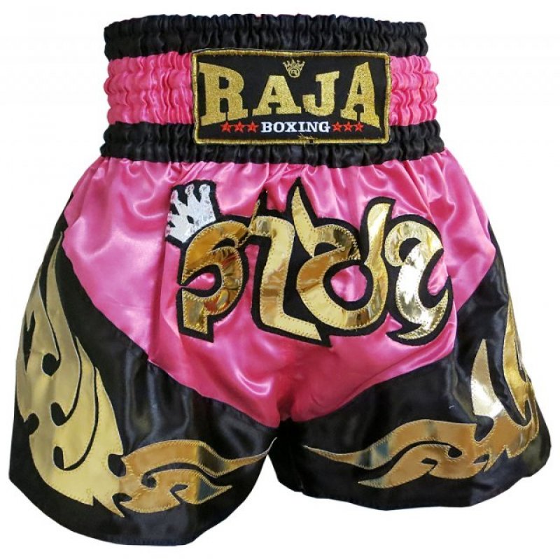 Thajboxerské trenky RAJA „růžová-zlatá“