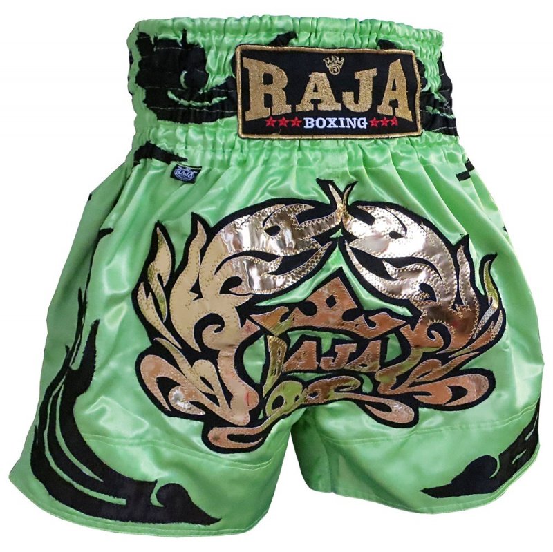 Thajboxerské trenky RAJA „zelená-zlatá“