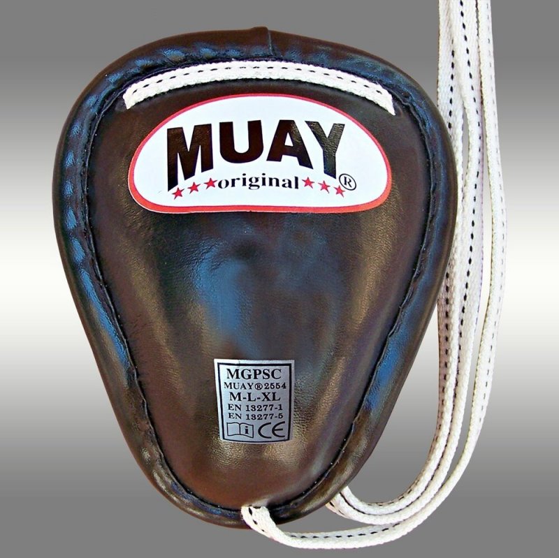 Thajský kovový suspenzor – MUAY - černá barva