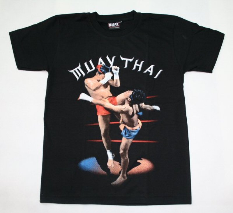 Tričko "Fighters" - Muay - černá barva