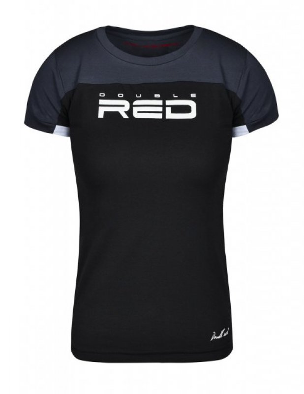 Tričko "GLORIOUS Grey/Black" Double Red - Dámské